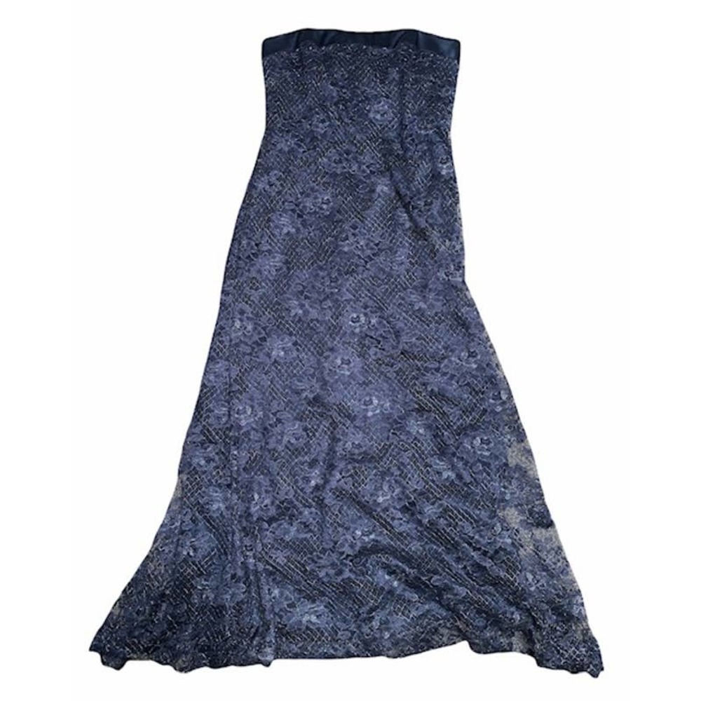 BADGLEY MISCHKA Strapless Lace Gown - 10